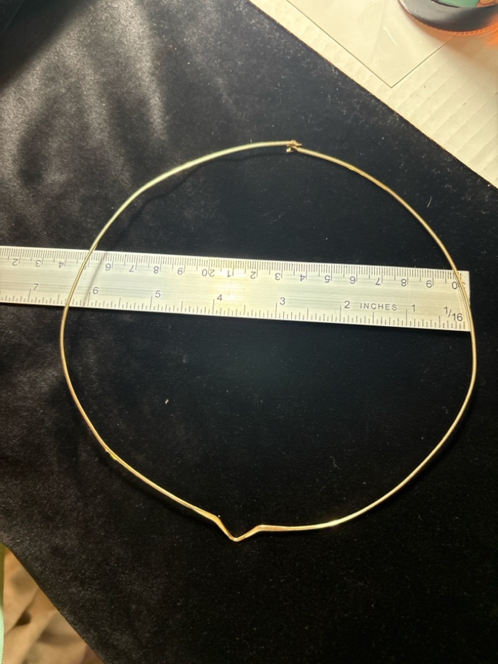 Vintage 12K Gold Filled Choker Necklace Minimalist Collar 1/20 GF - Picture 6 of 7